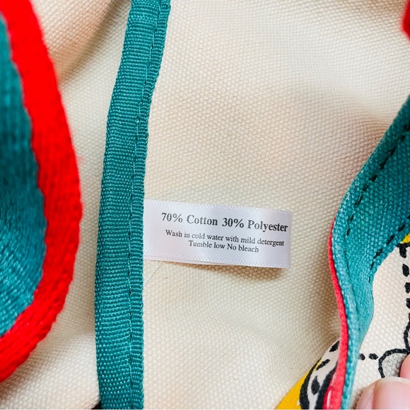 Brighton Love & Joy Canvas Tote Bag Christmas Elf Hearts Shoulder Handbag - Picture 6 of 13